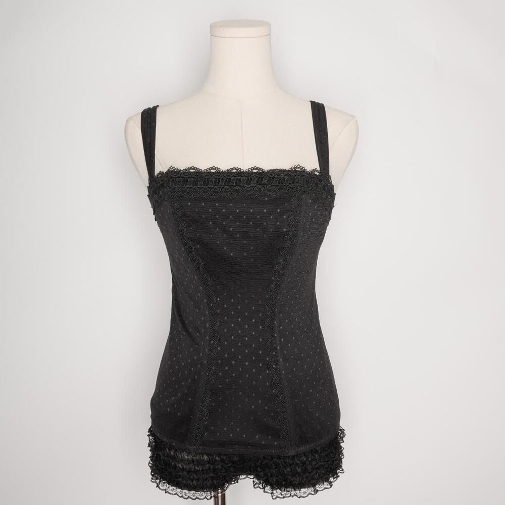 Dark coquette corset black white